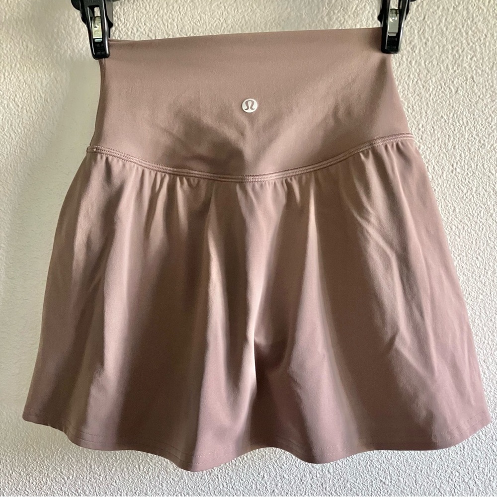 Lululemon Align Skirt build in shorts Skort Taupetastic Taupe tan sz 2 worn once
